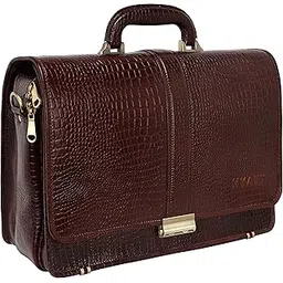 hyatt leather accessories 16 Inch Full Grain Natural Leather Laptop Messenger & Shoulder Bags For Men 24 Litres Capacity Upto16 inch Laptop Compartment Dimension-L-16 X H-12 X W-5 Inch-picture-23