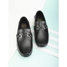 Hydes N Hues Men Textured Lightweight Horsebit Loafers-picture-19