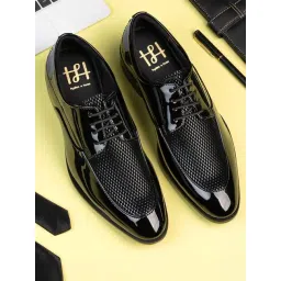 Hydes N Hues Men's Black Derby Shoes-picture-22