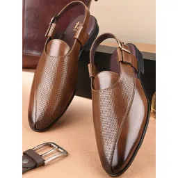 Hydes N Hues Men's Brown Back Strap Sandals-picture-36