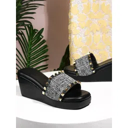 Hydes N Hues Women Embellished Wedge Sandals-picture-12
