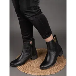 Hydes N Hues Women's Black Casual Booties-picture-17