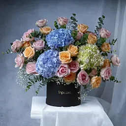 Hydrangea N Rose Pastel Petal Bliss image 1