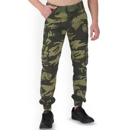 Hymen Legions Men Camouflage Printed Regular Fit Cotton Cargos Trousers-picture-20