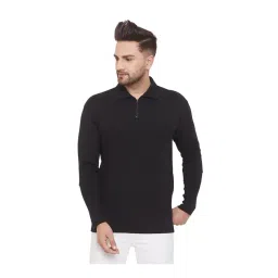 Hypernation Black Regular Fit Polo T-Shirt-picture-43
