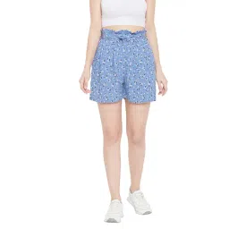 Hypernation Blue Printed Shorts-image-6