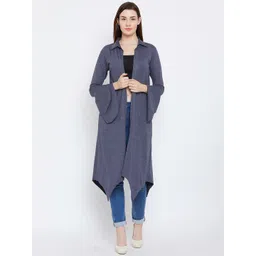 Hypernation Blue Solid Open Front Shrug-picture-16