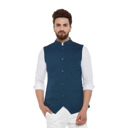 Hypernation Dark Blue Cotton Jacket-picture-18