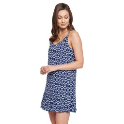 Hypernation Dark Blue Printed Night Dress image 4