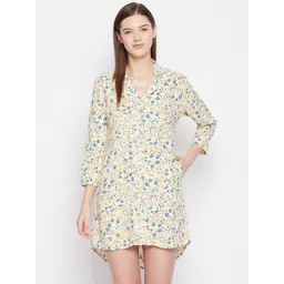 Hypernation Floral Printed Nightdress-picture-29