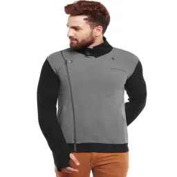 Hypernation Grey & Black Cotton Jacket-picture-28
