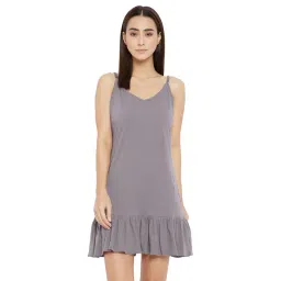 Hypernation Grey Cotton Night Dress-picture-38