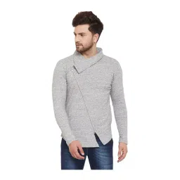 Hypernation Grey Regular Fit Self Pattern Jacket-picture-31