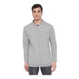 Hypernation Grey Slim Fit Bomber Jacket-picture-18