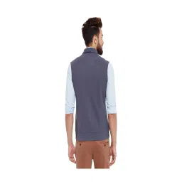 Hypernation Grey Slim Fit Cotton Waistcoat image 2