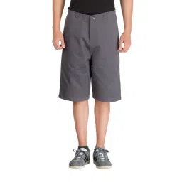 Hypernation Grey Solid Mid Rise 3/4th Shorts-picture-13