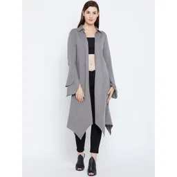 Hypernation Grey Solid Open Front Shrug-picture-17