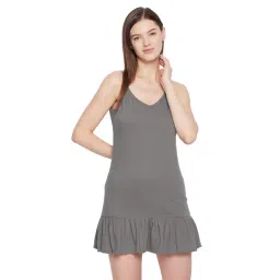 Hypernation Grey V Neck Singlets-picture-37