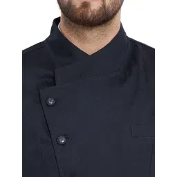 Hypernation Navy Slim Fit Sleeveless Solid Waistcoat image 4