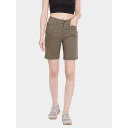 Hypernation Olive Cotton Shorts-picture-20