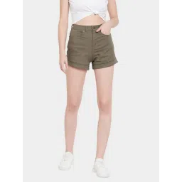 Hypernation Olive Cotton Shorts-picture-40