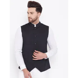 Hypernation Pure Cotton Nehru Jacket-picture-31