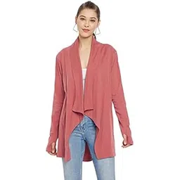 hypernation Rust Color Cotton Women's Shrugs (HYPW03425)-picture-50