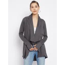 Hypernation Women Charcoal Shrug-picture-32