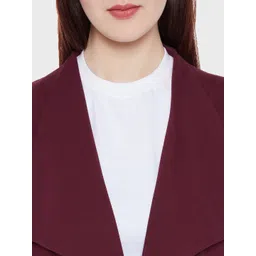 Hypernation Women Pure Cotton Solid Longline Shrug image 4