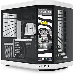 HYTE Y70 Touch Infinite Dual Chamber ATX Mid Tower Modern Aesthetic Case with 14.9" Integrated 2.5K IPS Touchscreen - Panda-picture-13