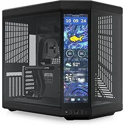 HYTE Y70 Touch Infinite Dual Chamber ATX Mid Tower Modern Aesthetic Case with 14.9" Integrated 2.5K IPS Touchscreen - Pitch Black-picture-14