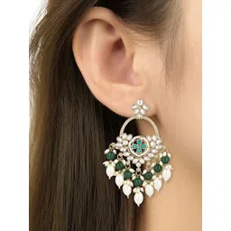 I Jewels Contemporary Chandbalis Earrings image 5