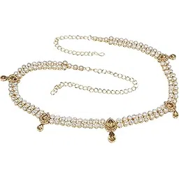 i jewels Gold Plated Traditional Ethnic Kundan & Stone Adjustable Kamarband/Belly Chain/Kandora/Waist Belt For Women (B054FL)-picture-51