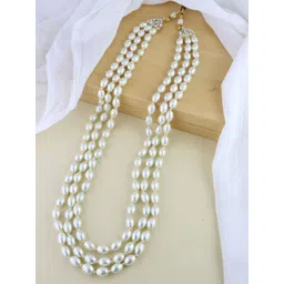 I Jewels Men Gold-Plated Stone Studded & Beaded Layered Necklace-picture-22