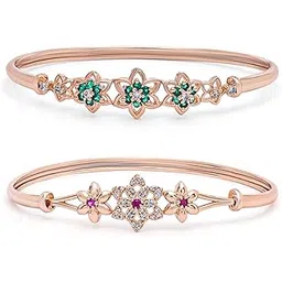 i jewels Rose Gold Plated Cubic Zirconia Bracelet Jewellery for Women & Girls-picture-56