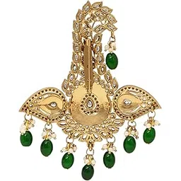 i jewels Traditional Safa Sarpech Brooch with Kundan Beads-picture-21
