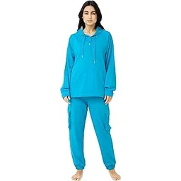 i like me Co-ords Set for Womens Typography Printed Cotton Track Suit of Sweetshirt and Joggers Set 9425-picture-10