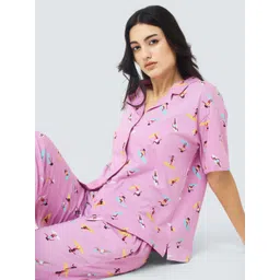 I like me Conversational Printed Pure Cotton Night Suit-picture-16