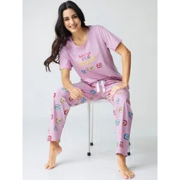 I like me Pack Of 3 Candy Printed Pure Cotton T-shirt Pyjamas & Shorts-picture-26