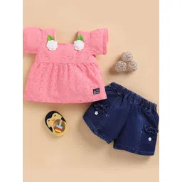 I LOVE MOM Girls Pink Clothing Set-picture-19