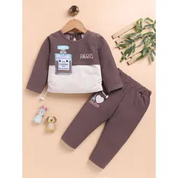 I LOVE MOM Girls Printed T-shirt with Trousers-picture-46