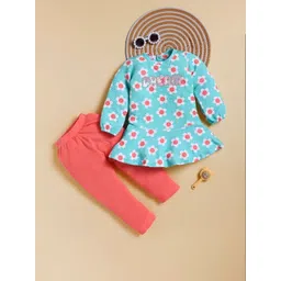 I LOVE MOM Girls Printed Top with Trousers image 1