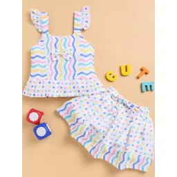 I LOVE MOM Girls White Clothing Set-picture-16