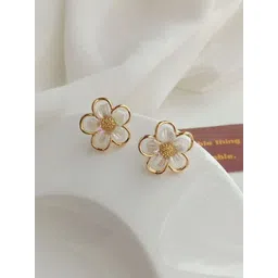 I Style Right White Floral Studs Earrings-picture-36