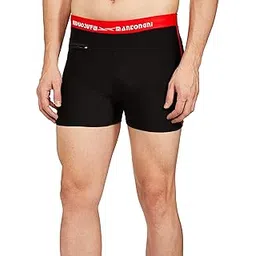 i-swim MENS COSTUME IS-5248 BLACK RED MANTONGNI SIZE FREE SIZE WITH 100% SILICONE SWIMMING CAP PLAIN BLACK-picture-38