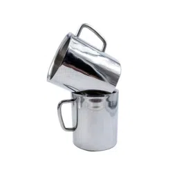i WARE KkitchenCare 2 Pcs 250ml Stainless Steel Silver Double Wall Tea &a; Coffee Mug Set-picture-32