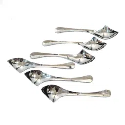 i WARE KkitchenCare 6 Pcs Stainless Steel Silver Dessert Ice Cream Spoon Set-picture-11