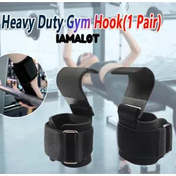 iamalot Weight Lifting Hooks, Adjustable Lifting Grips for Men and Women Hand Grip Hand Support-picture-13