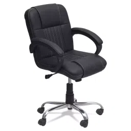 Ib basics Black leatherette Office Desk Chair-picture-23