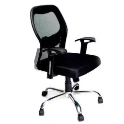 ib basics Ergonomica SKU-04 High Living Ergonomica Lb Net & Cloth High Back Black Office Chair-picture-48